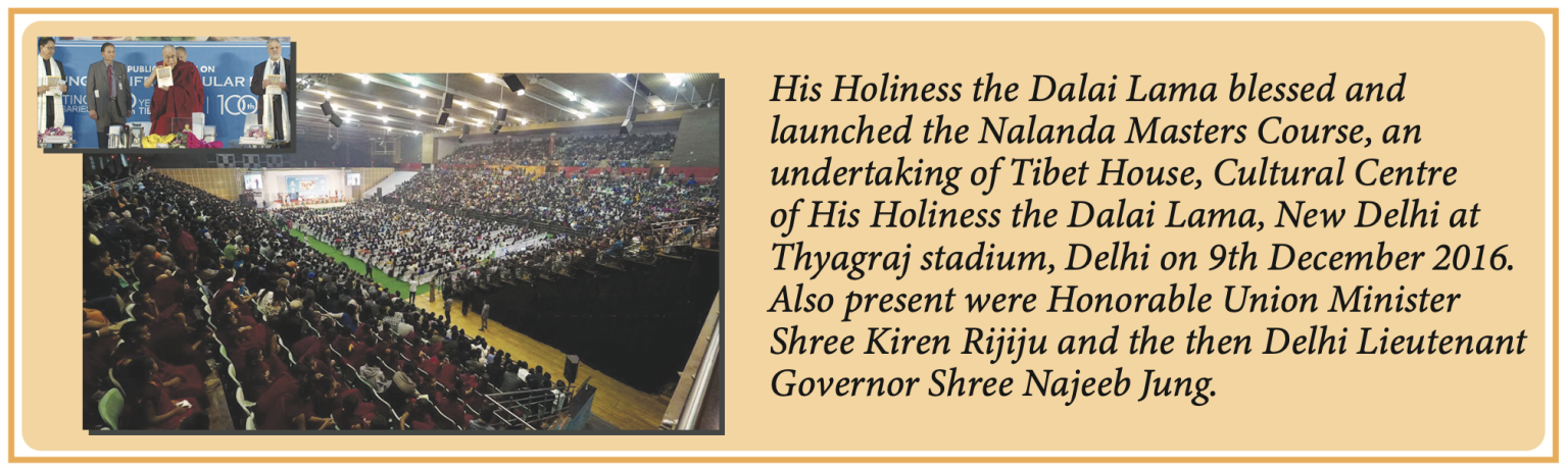 His Holiness blesses and launches nalanda courses